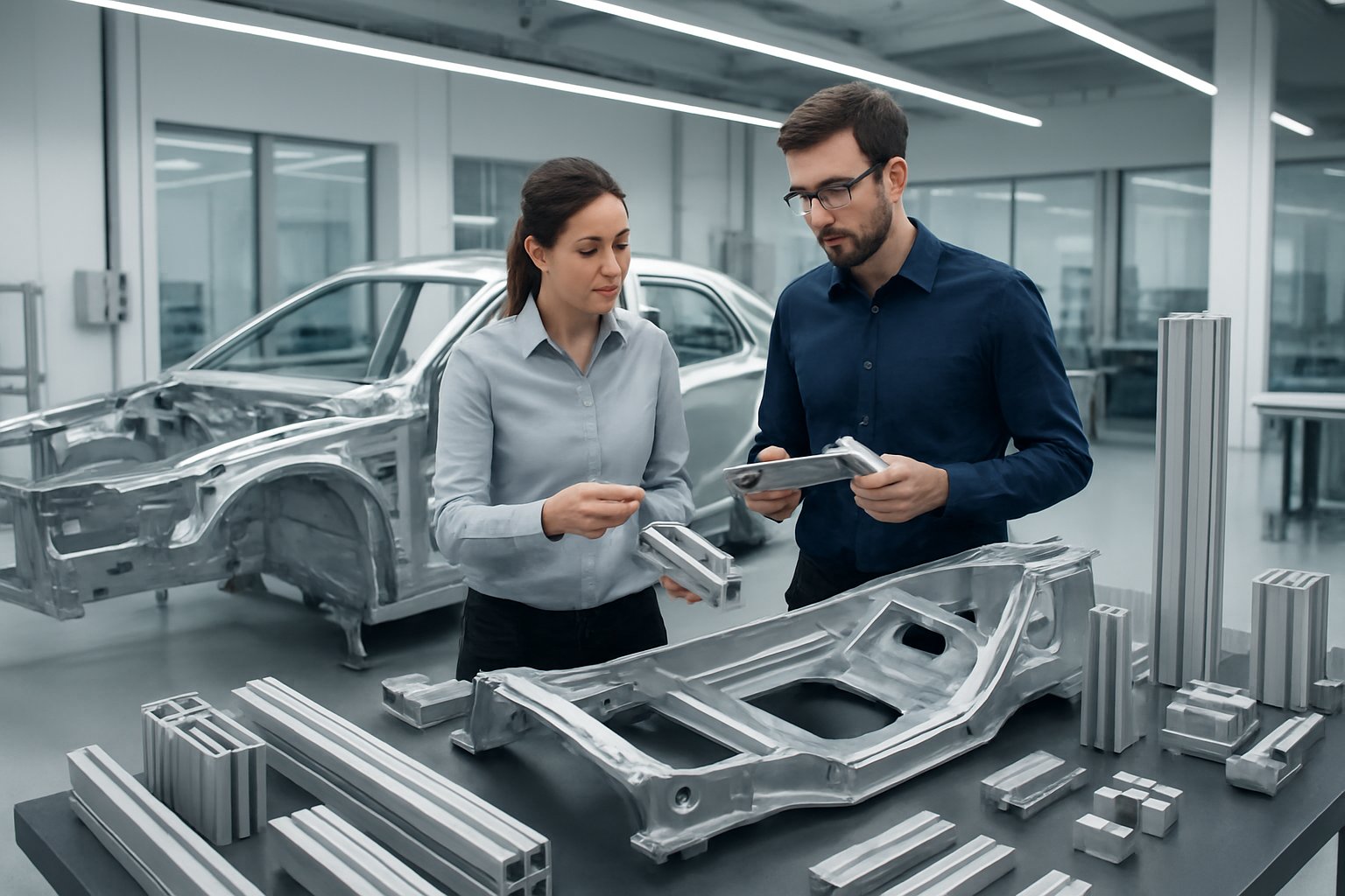 aluminum profiles suit automotive parts that need low magnet response and low weight