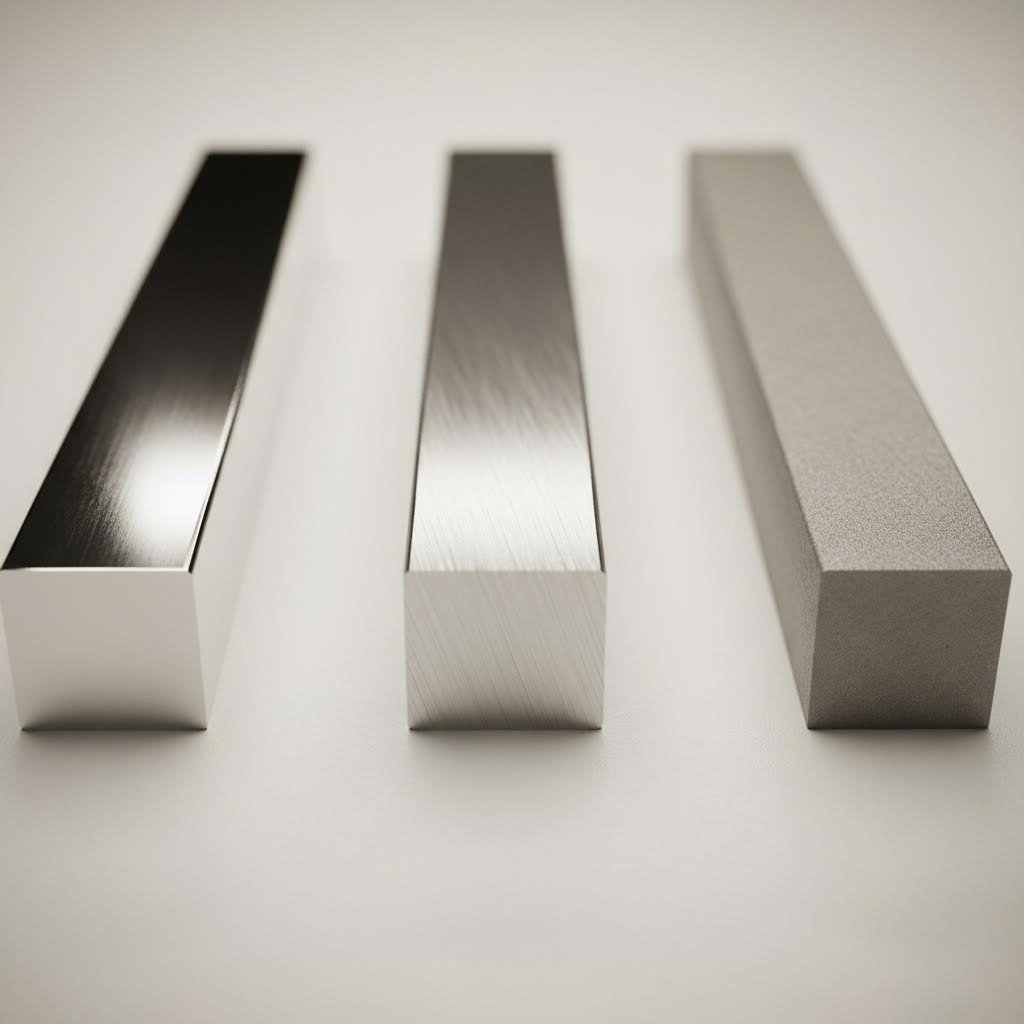 aluminum alloy samples showing surface finish variations for airfoil applications