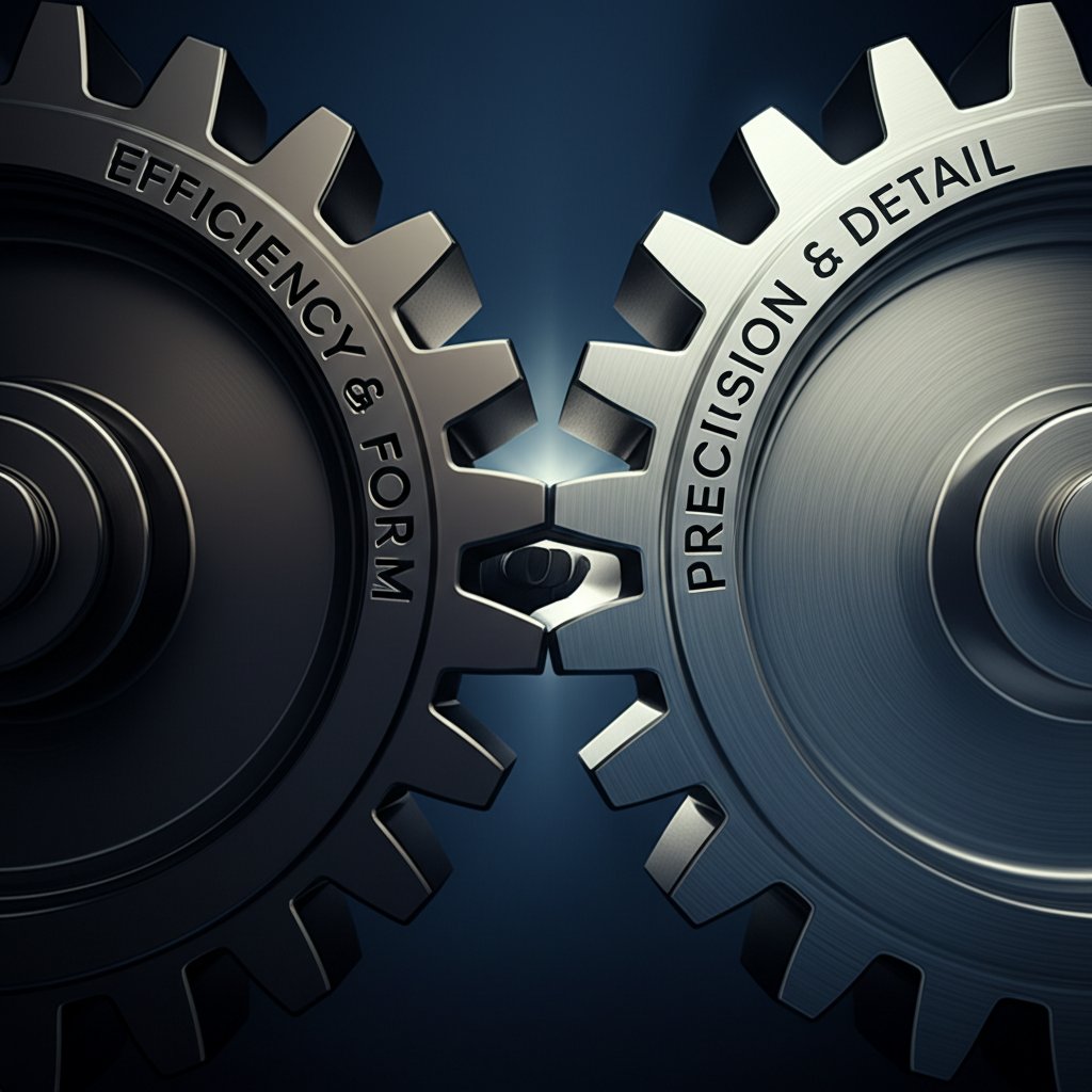 symbolic representation of the synergy between extrusion and cnc machining