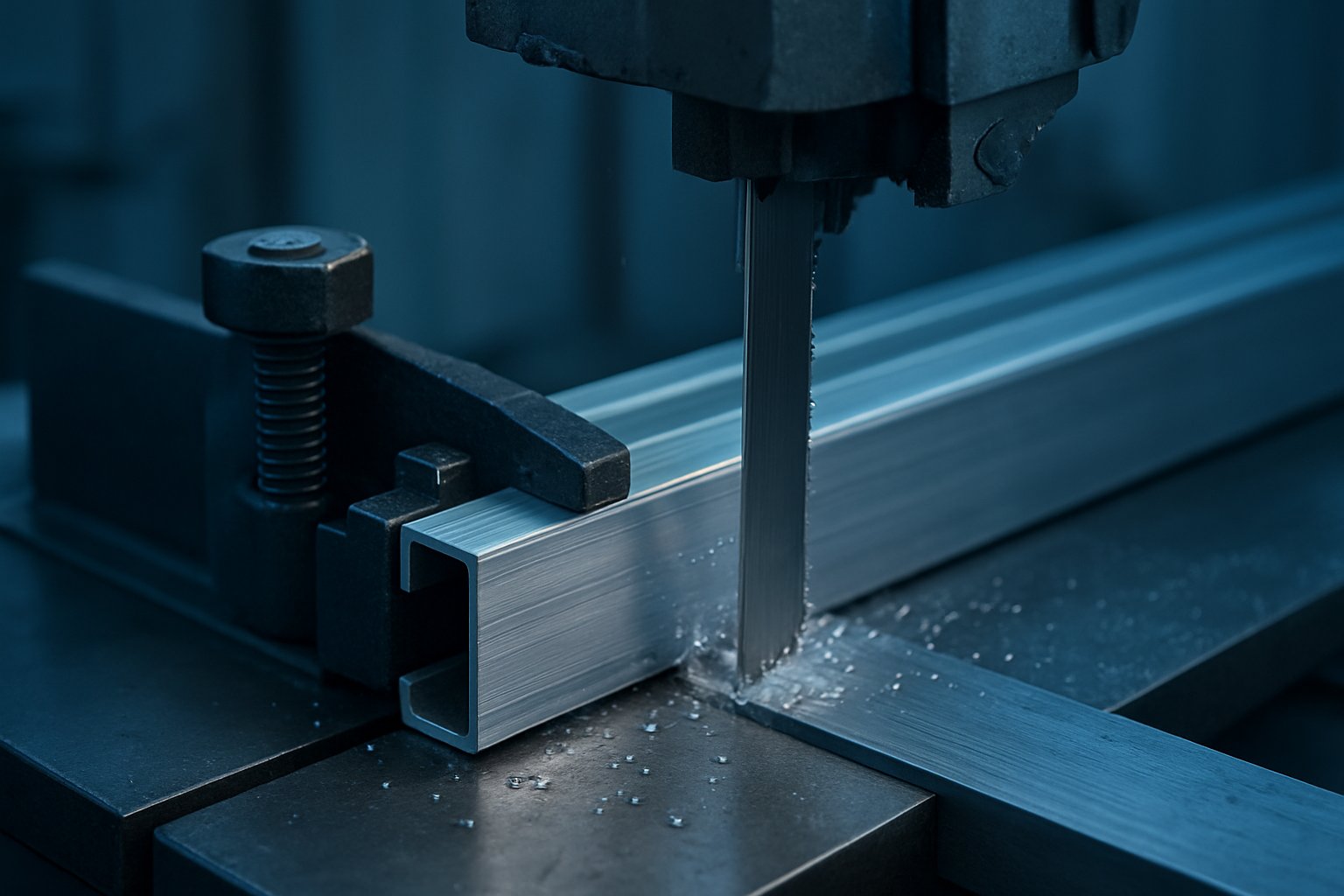 stable clamping and steady feed improve aluminium cutting results