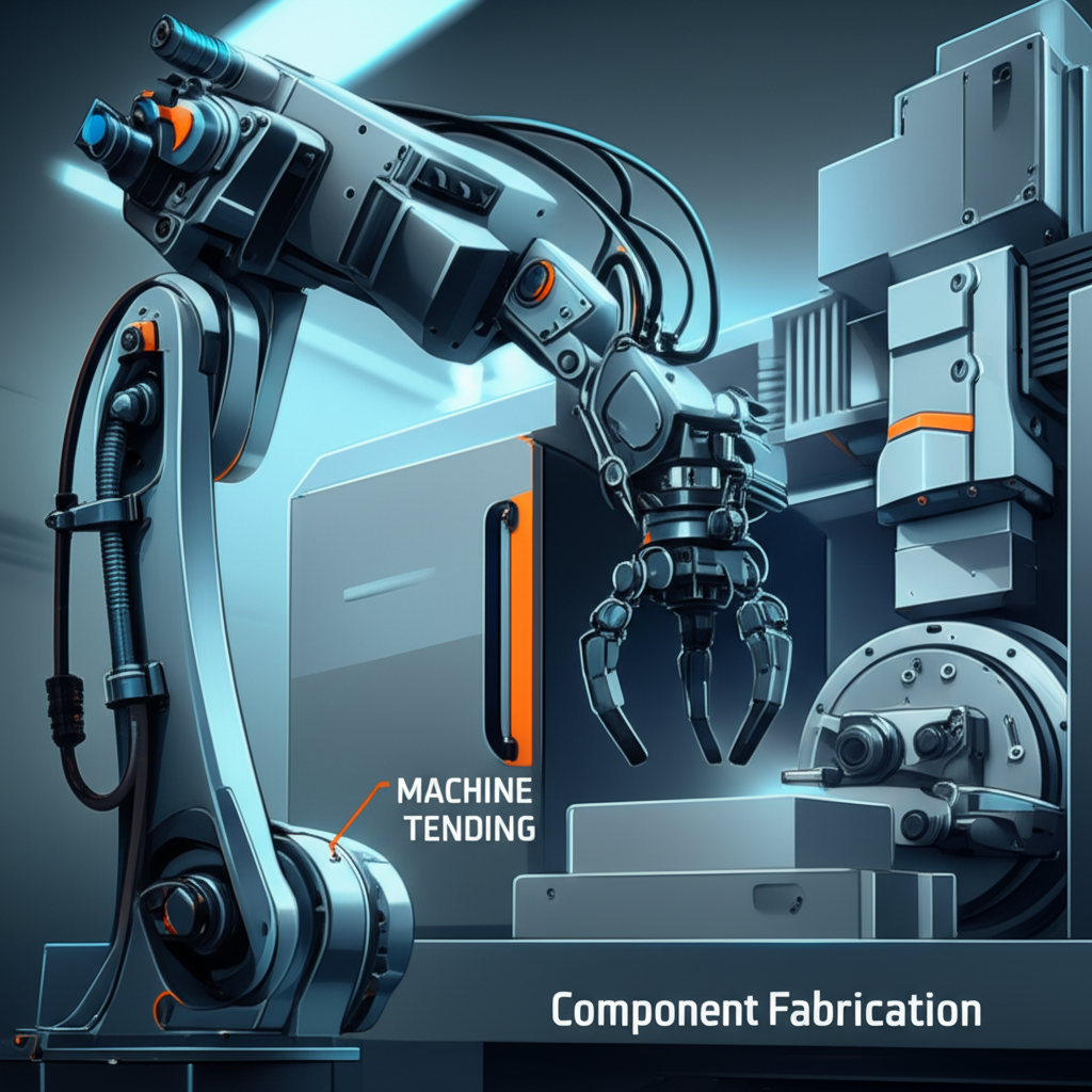 diagram showing the dual roles of cnc and robotics in manufacturing