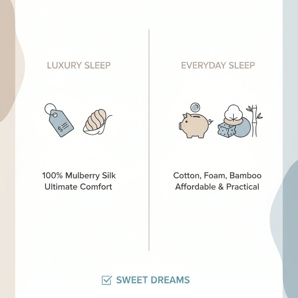 a comparison of the cost and materials between silk and alternative sleep masks