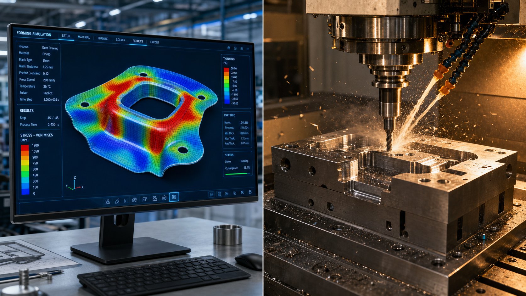 from cae simulation to cnc machining the die engineering process bridges digital validation with precision fabrication of tool steel components