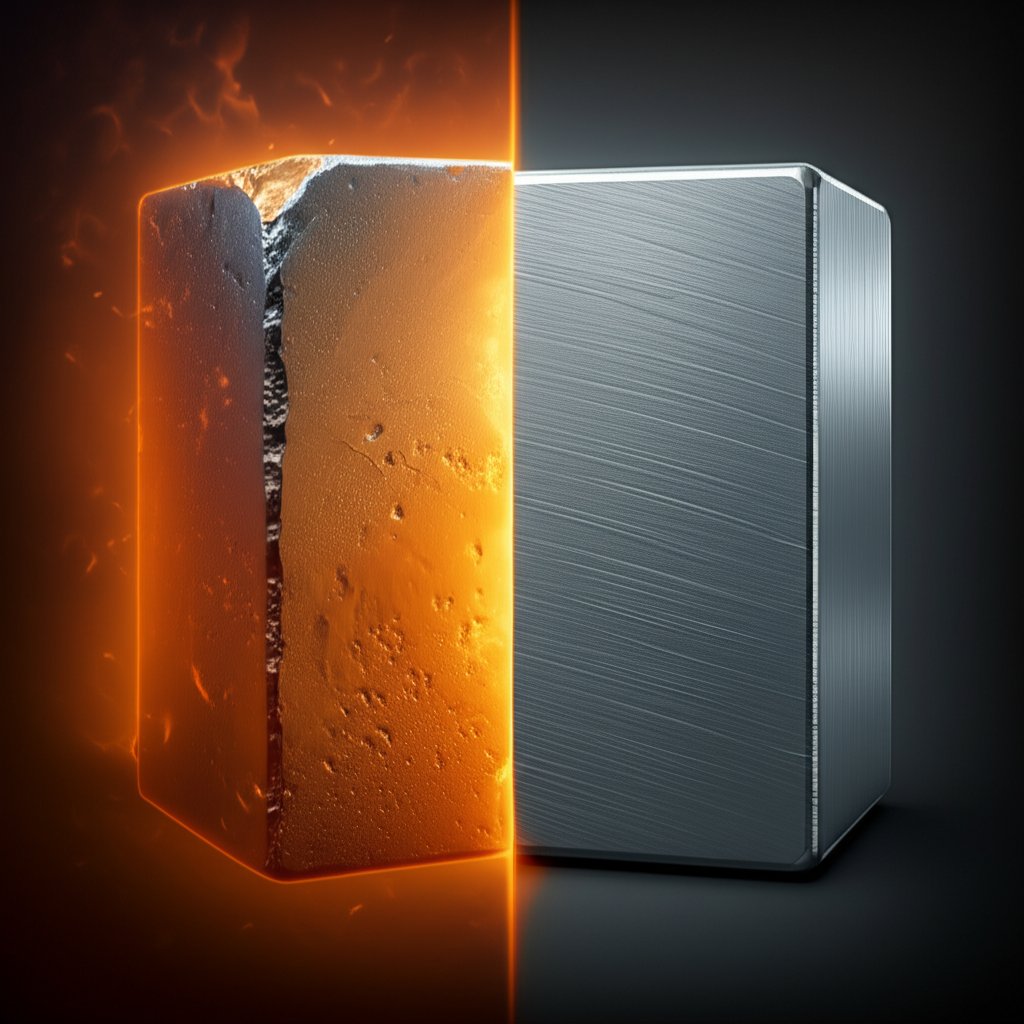 temperature and processing methods can subtly change aluminum's density