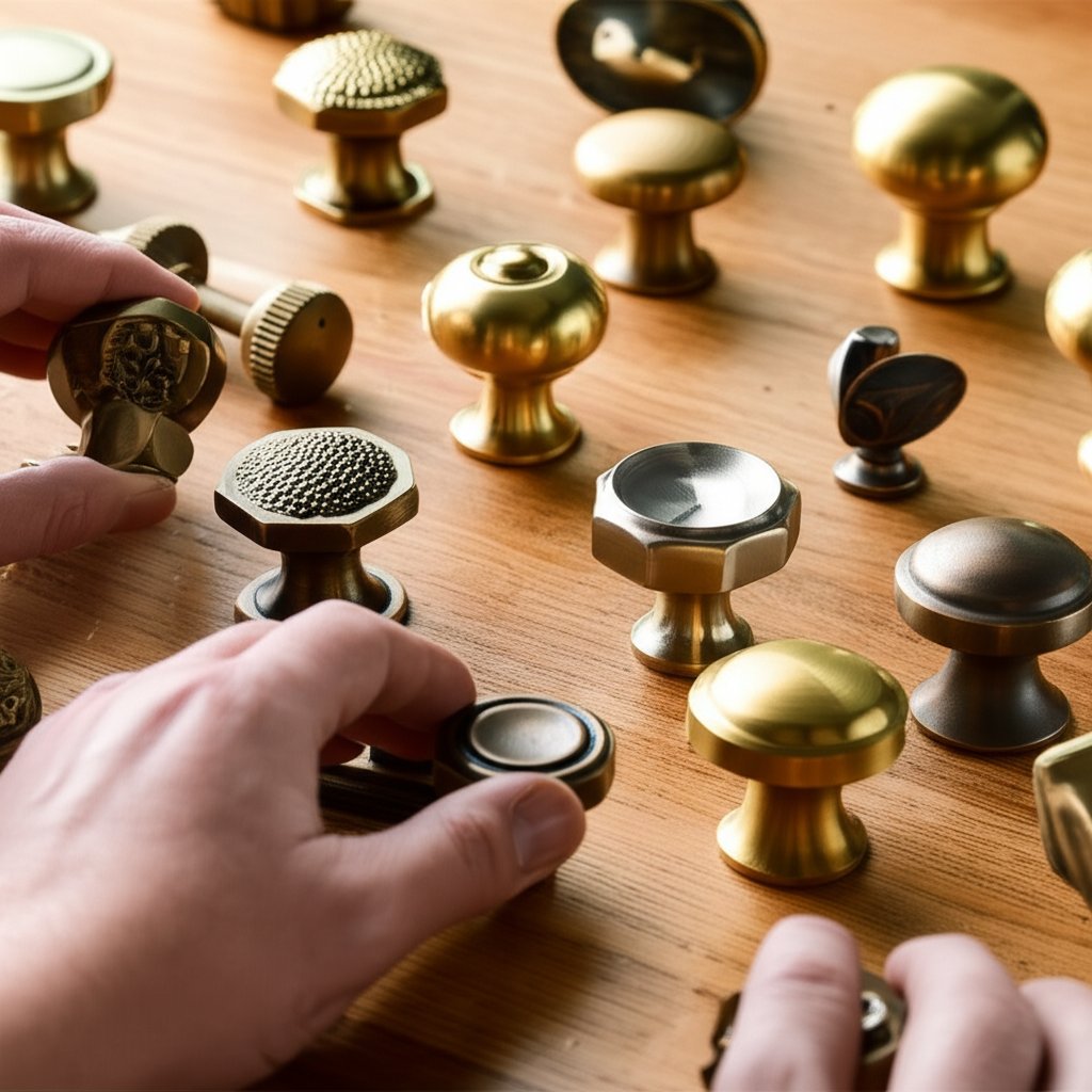 hands on testing of brass knobs for durability and finish quality