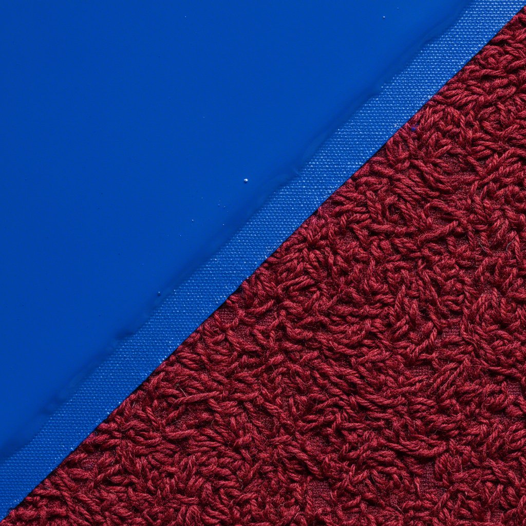 stylized comparison of smooth screen printing ink versus textured embroidery thread