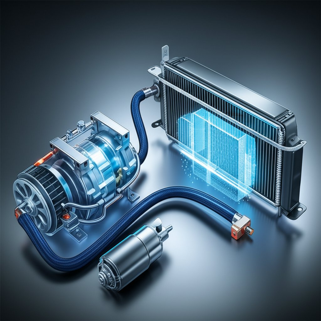 diagram of core automotive ac parts and their connections