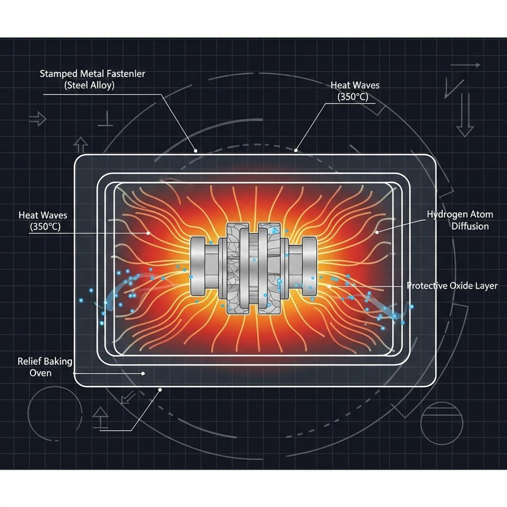 Hydrogen embrittlement relief baking process for high strength steel
