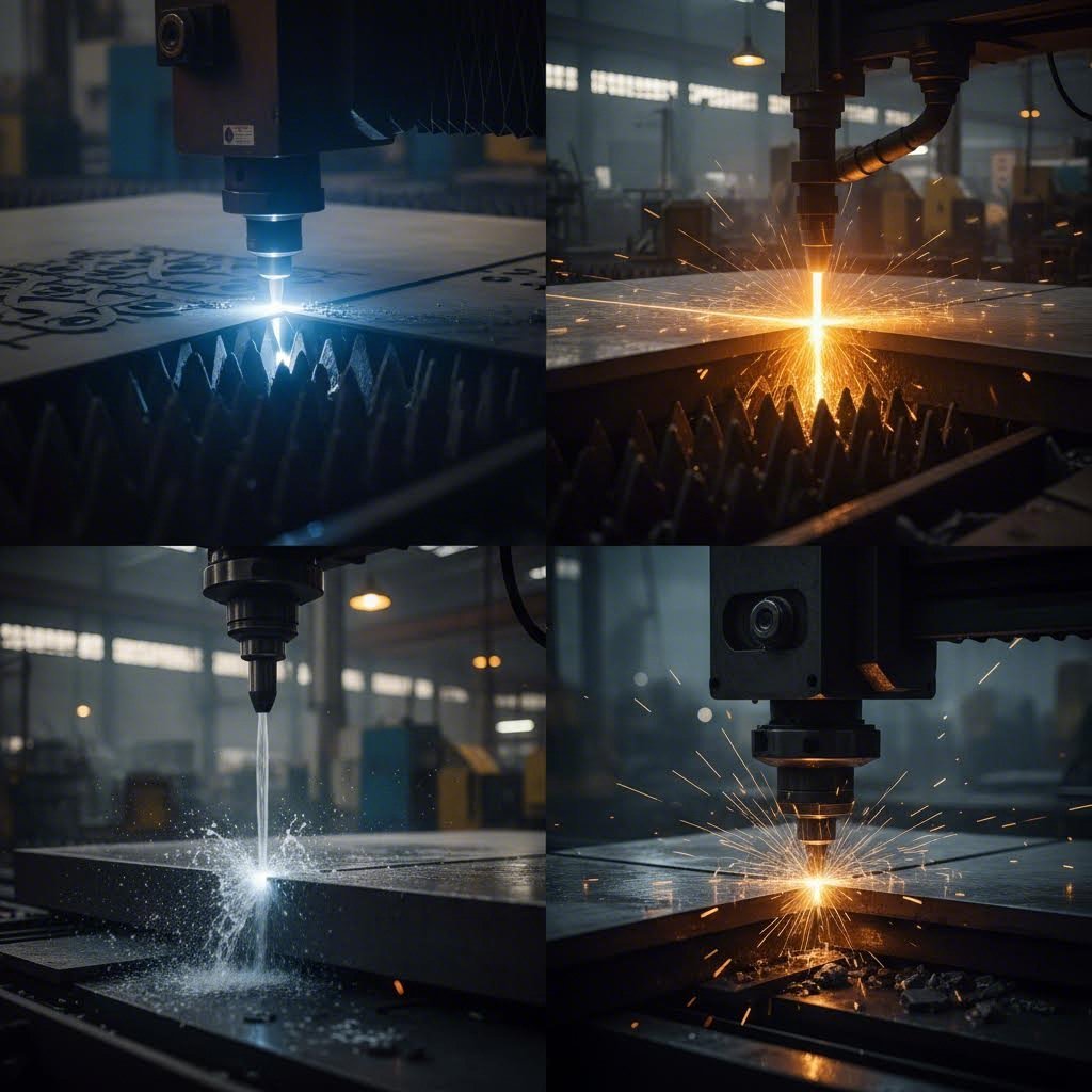 four metal cutting methods compared laser plasma waterjet and edm technologies