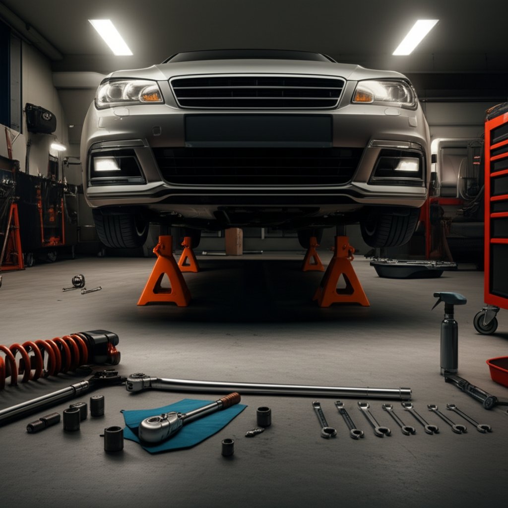 essential tools and safety setup for diy suspension repair