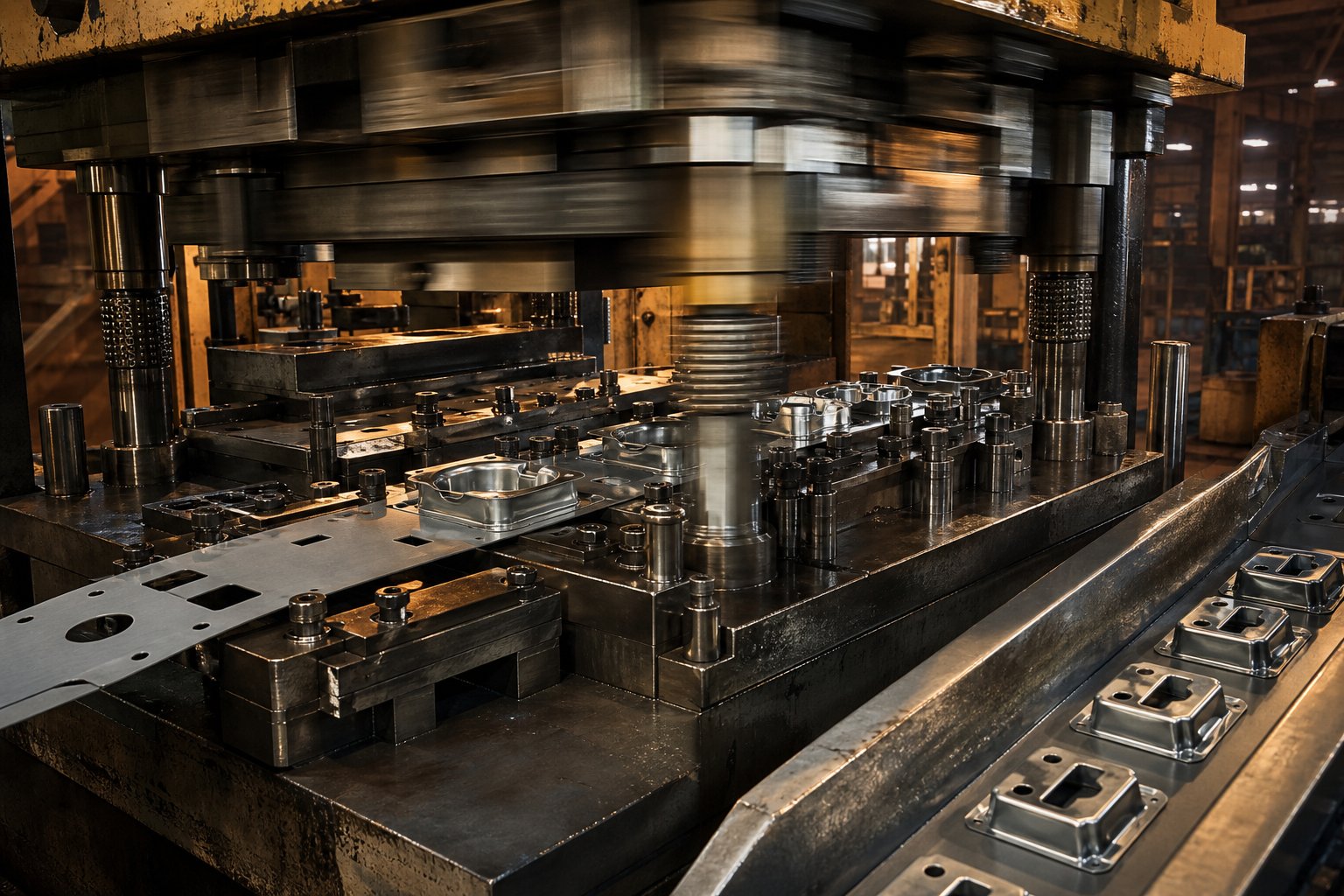 info-1-1 high volume progressive stamping die in production where material selection directly impacts maintenance intervals