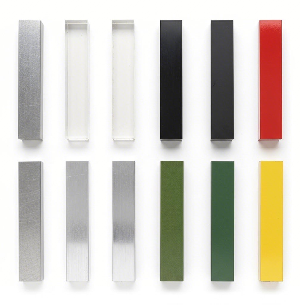 aluminum extrusion surface finish options from mill to powder coated