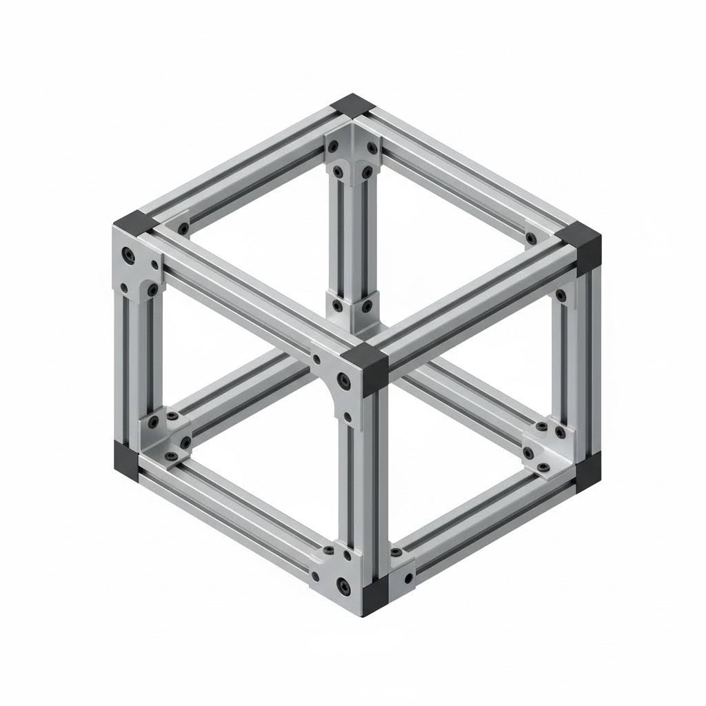 modular t slotted aluminum framing system with precision connections