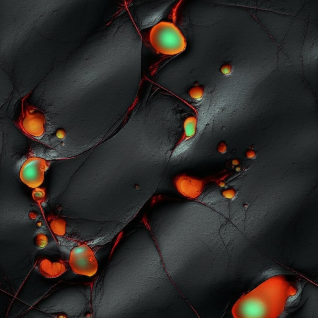 abstract representation of gas porosity and inclusion defects in a metal casting
