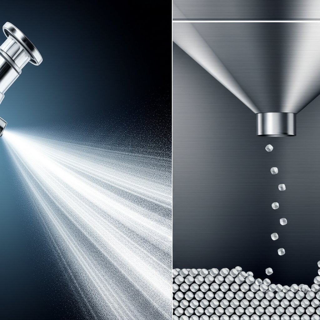 comparison diagram of liquid mist versus solid pellet shot sleeve lubricants