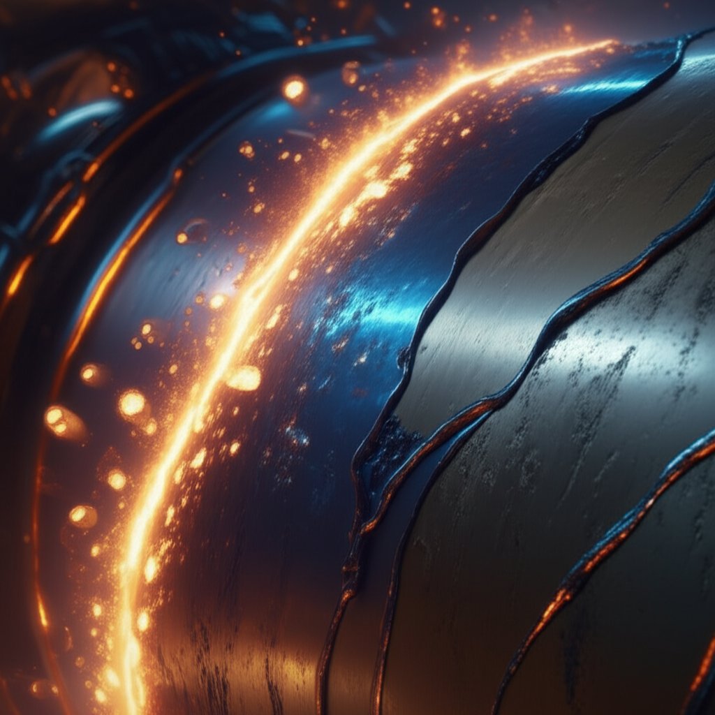 conceptual art of a protective lubricant film inside a die casting shot sleeve