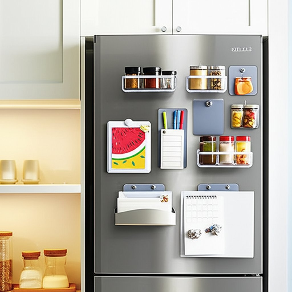 magnetic covers and accessories can help display items on non magnetic stainless steel surfaces