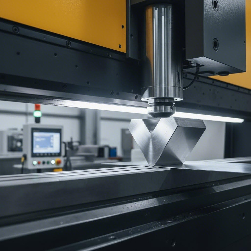 press brake bending operation creating precise angles in sheet metal components