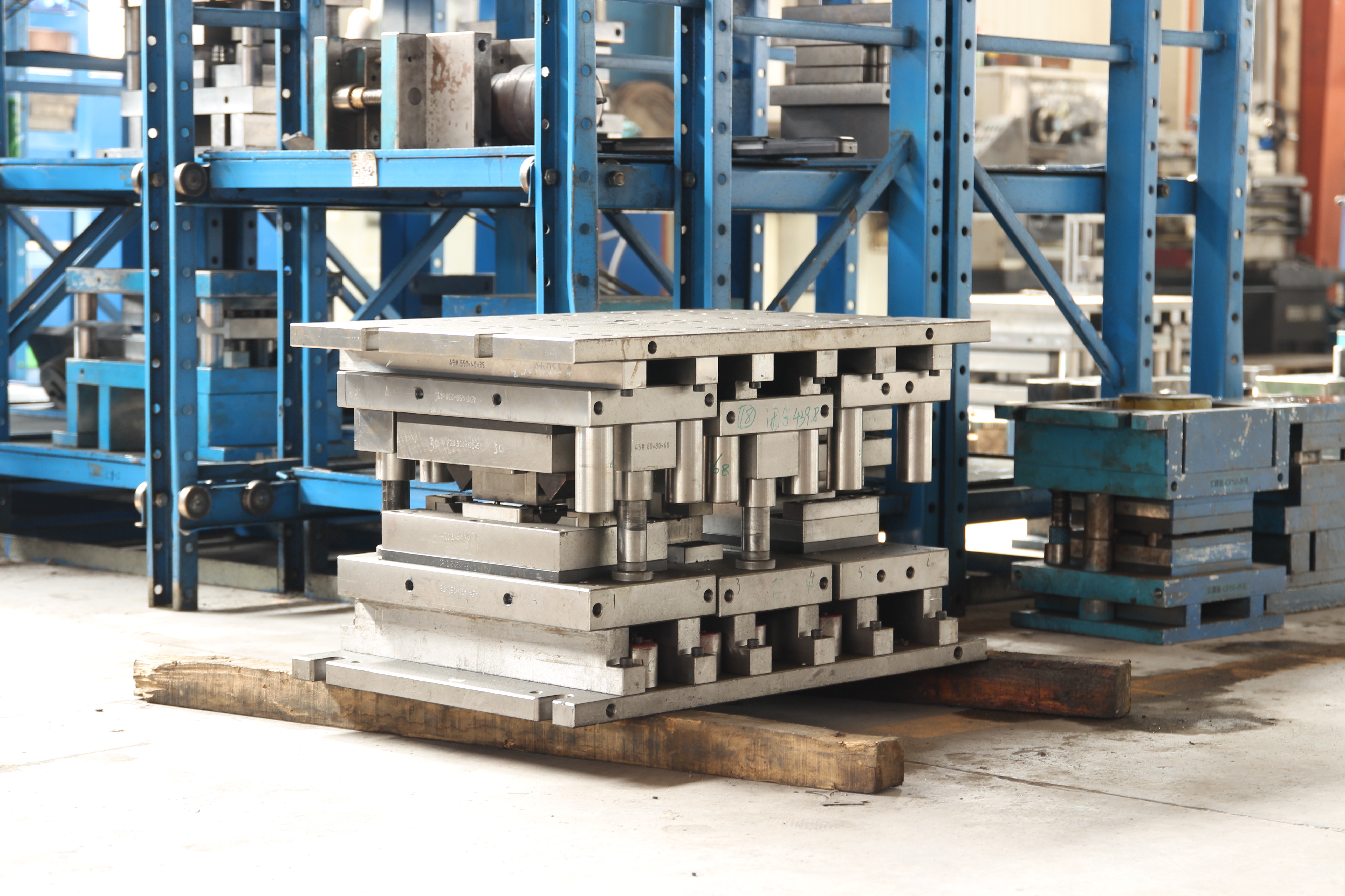 die casting machine and tooling components in operation