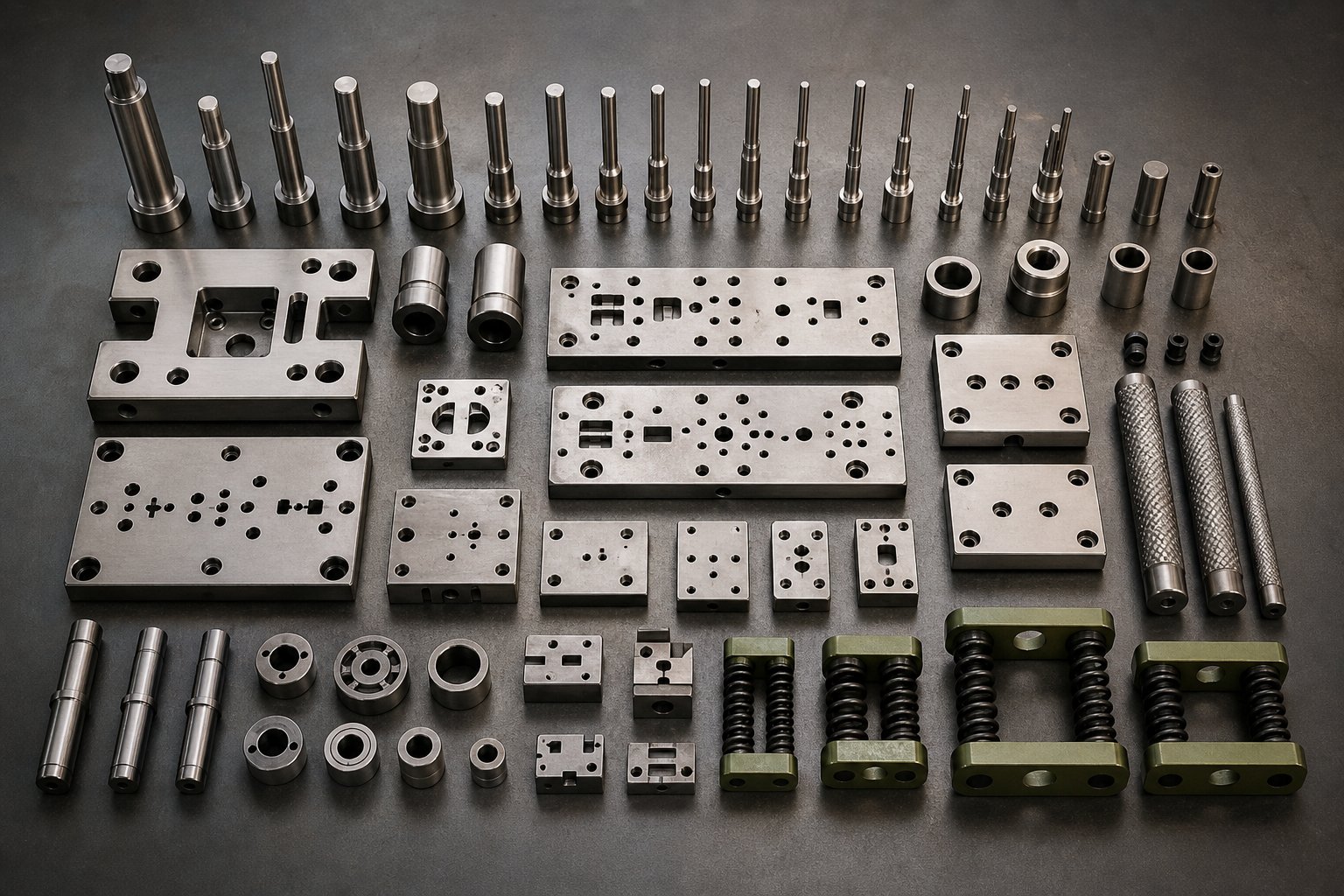info-1-1 modular progressive die components including punches inserts and guide elements that determine tooling investment