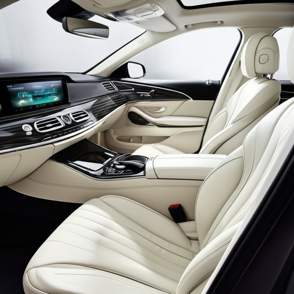 modern car interior showcasing key automotive interior parts and organized cabin layout