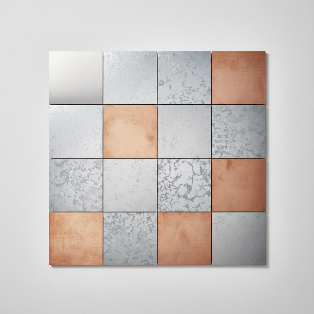 various industrial sheet metal materials including stainless steel aluminum and galvanized options