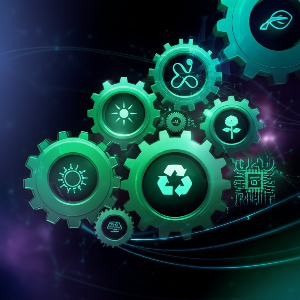 conceptual art of an integrated sustainable automotive supply chain