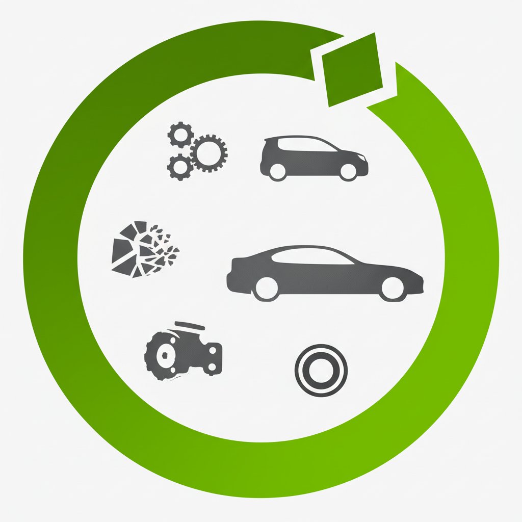 diagram of the circular economy principles in automotive manufacturing