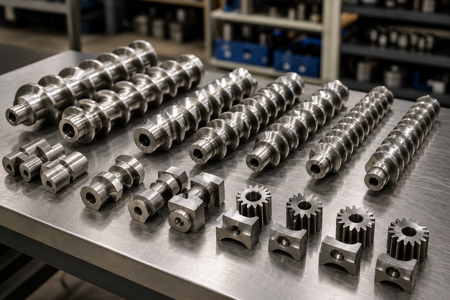 modular screw elements including conveying flights kneading blocks and mixing elements for twin screw extruders