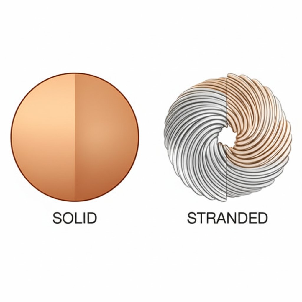 solid vs stranded copper wire with bare and tinned finishes