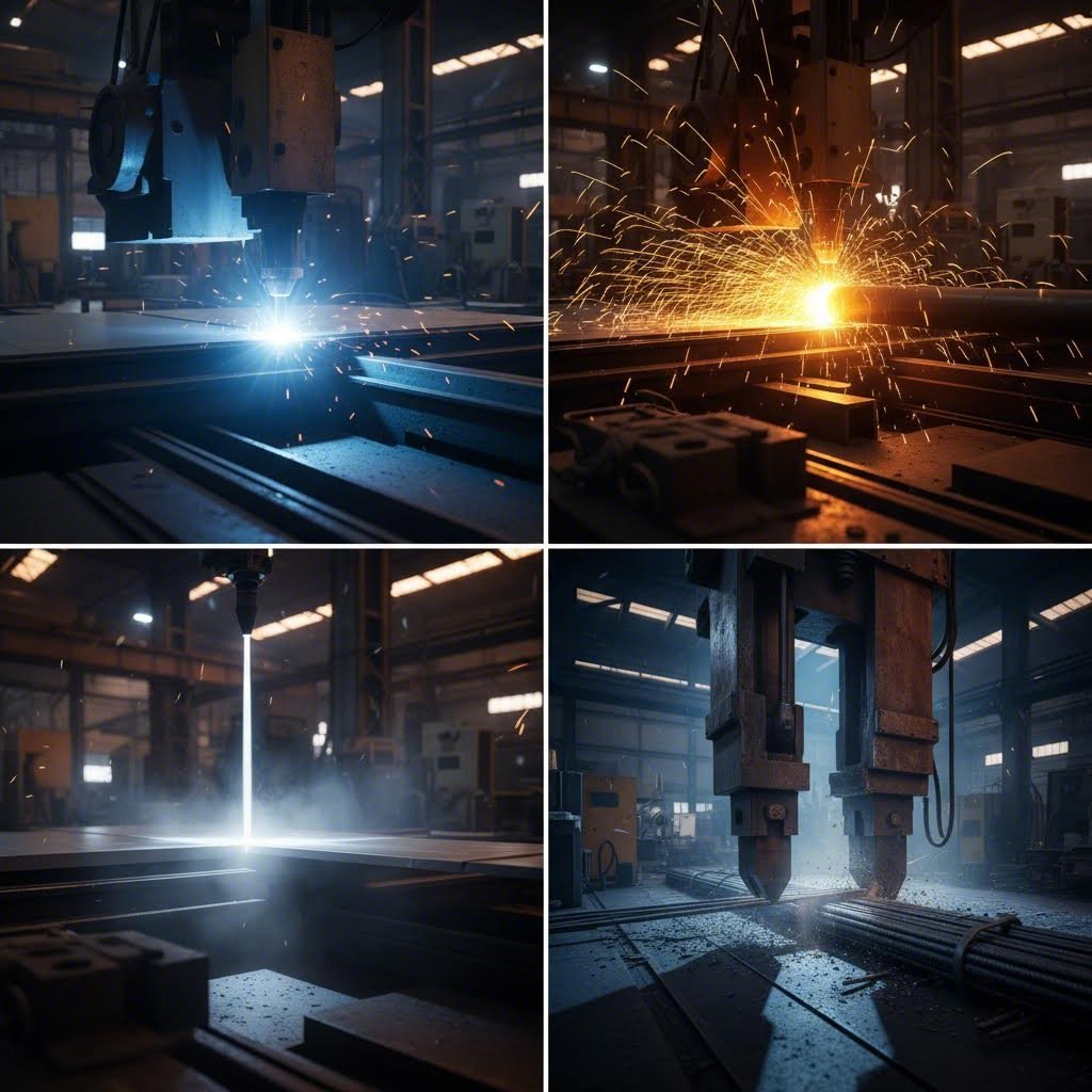 four metal cutting methods compared laser plasma waterjet and mechanical shearing