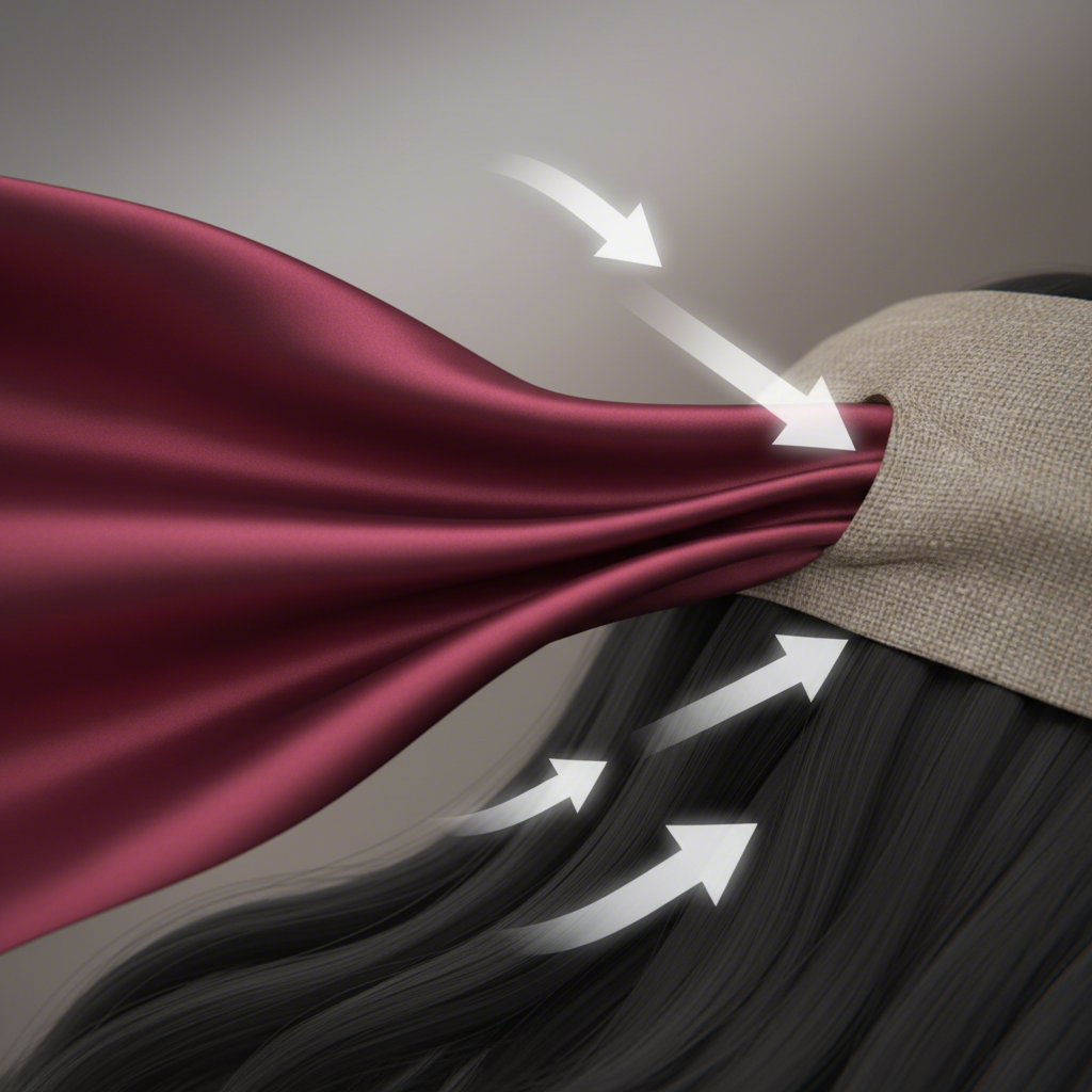 visual metaphor of friction showing how different materials affect a sleep masks grip