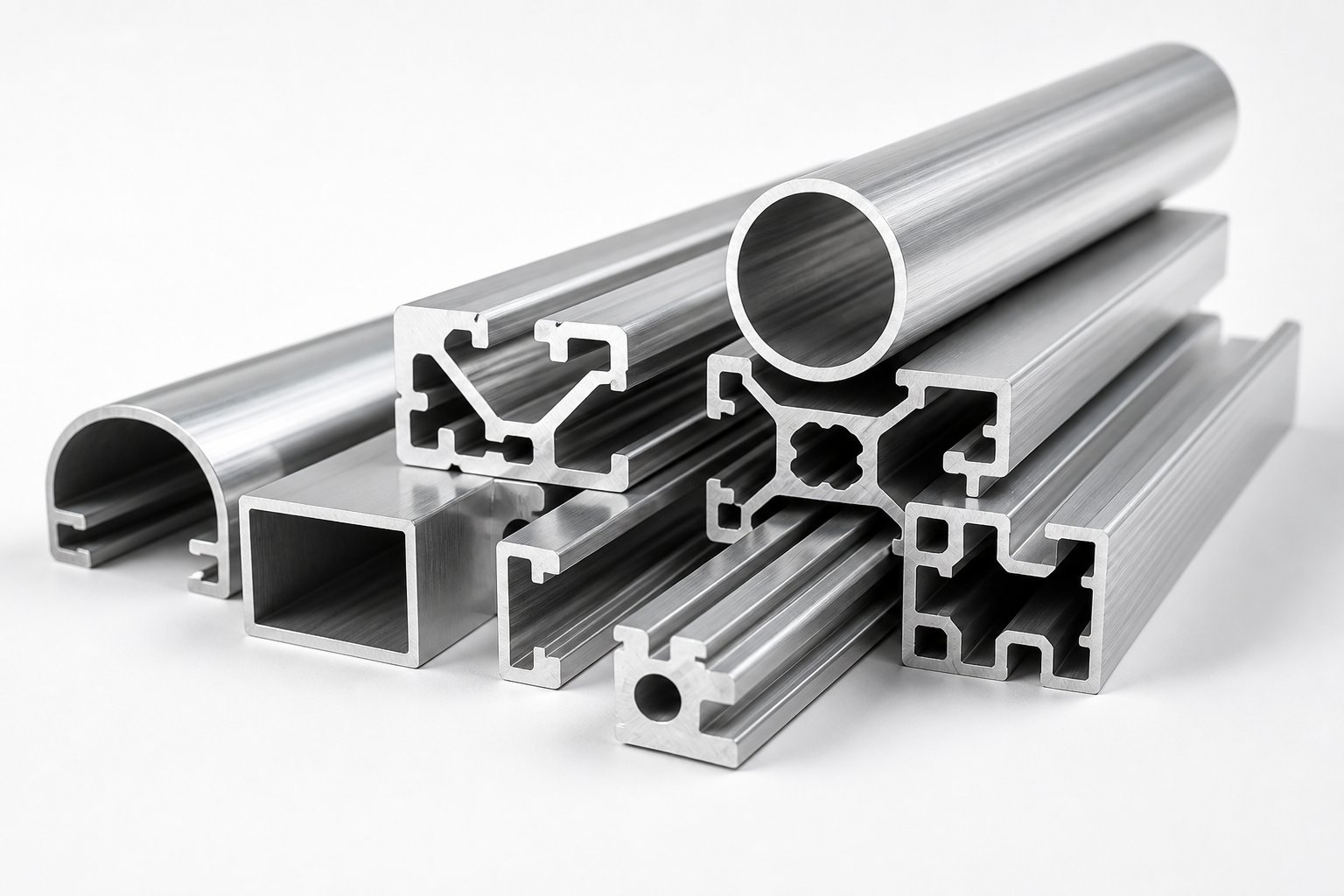 various 6063 aluminum extrusion profiles showcasing the alloy's versatility and superior surface finish quality