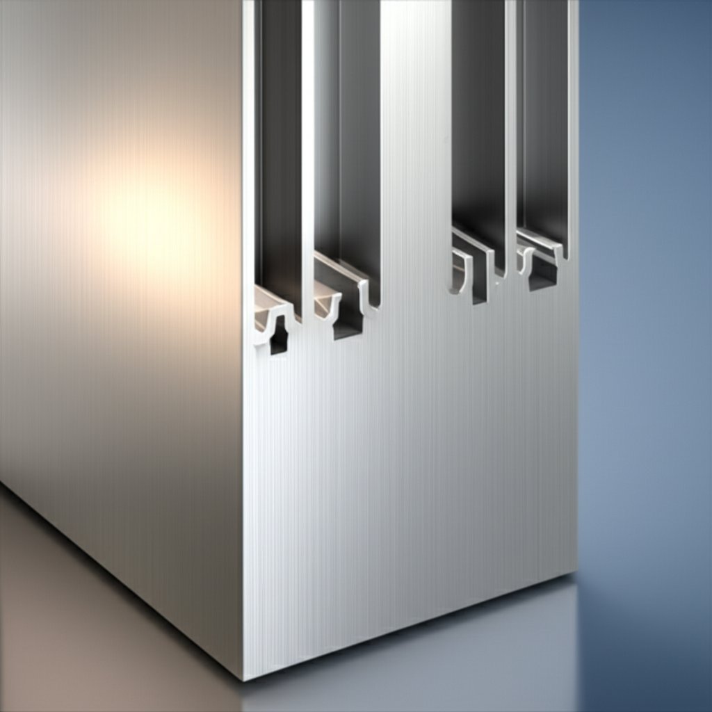 cross section of an optimized aluminum extrusion design