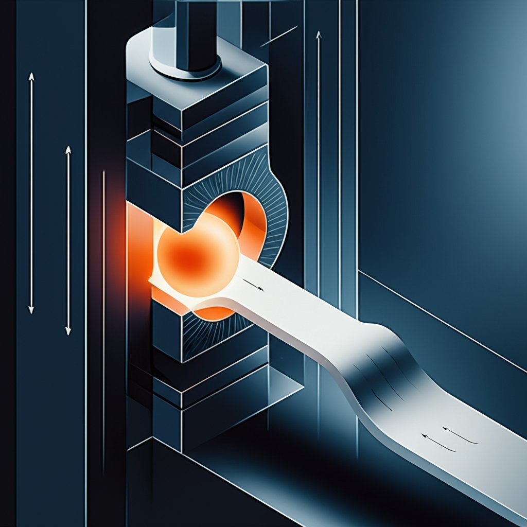 diagram of the fundamental aluminum extrusion process