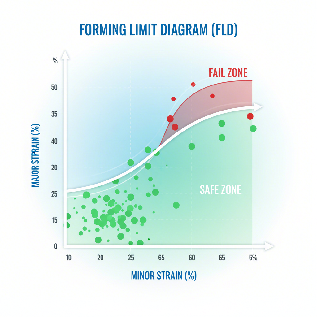 a forming limit diagram used in simulation to predict sheet metal failure