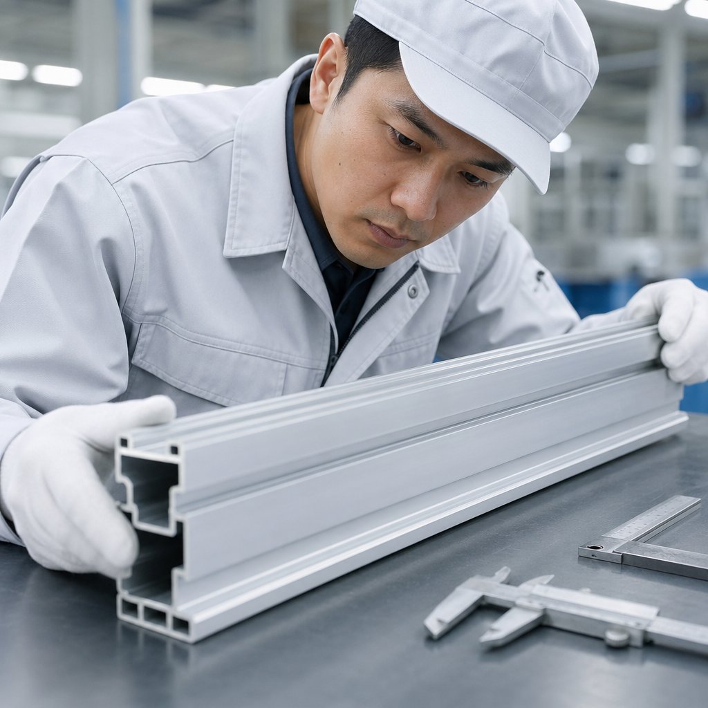 inspection of extruded aluminum before finishing and shipment