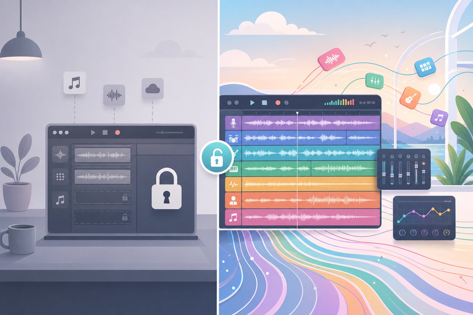 free ai music tiers limit generation count and commercial rights while paid plans unlock full features