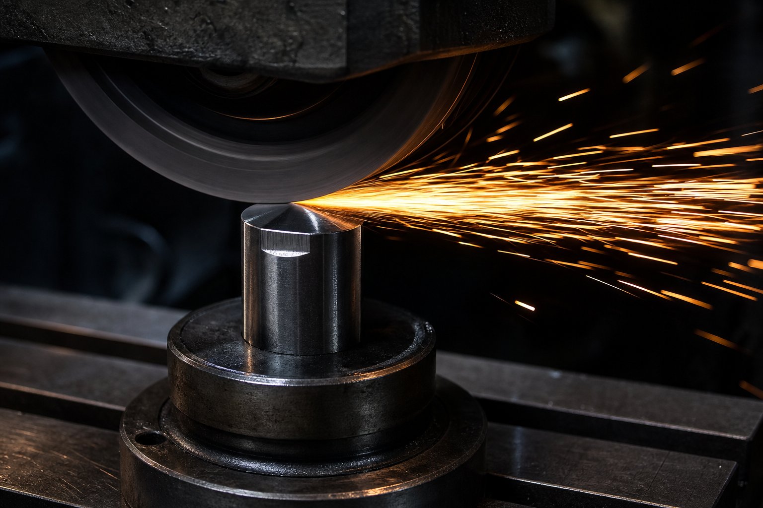 surface grinding a punch face during scheduled die maintenance to restore cutting edge sharpness