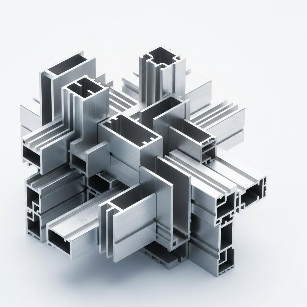 variety of aluminum extrusion profiles including t slots tubes and custom shapes
