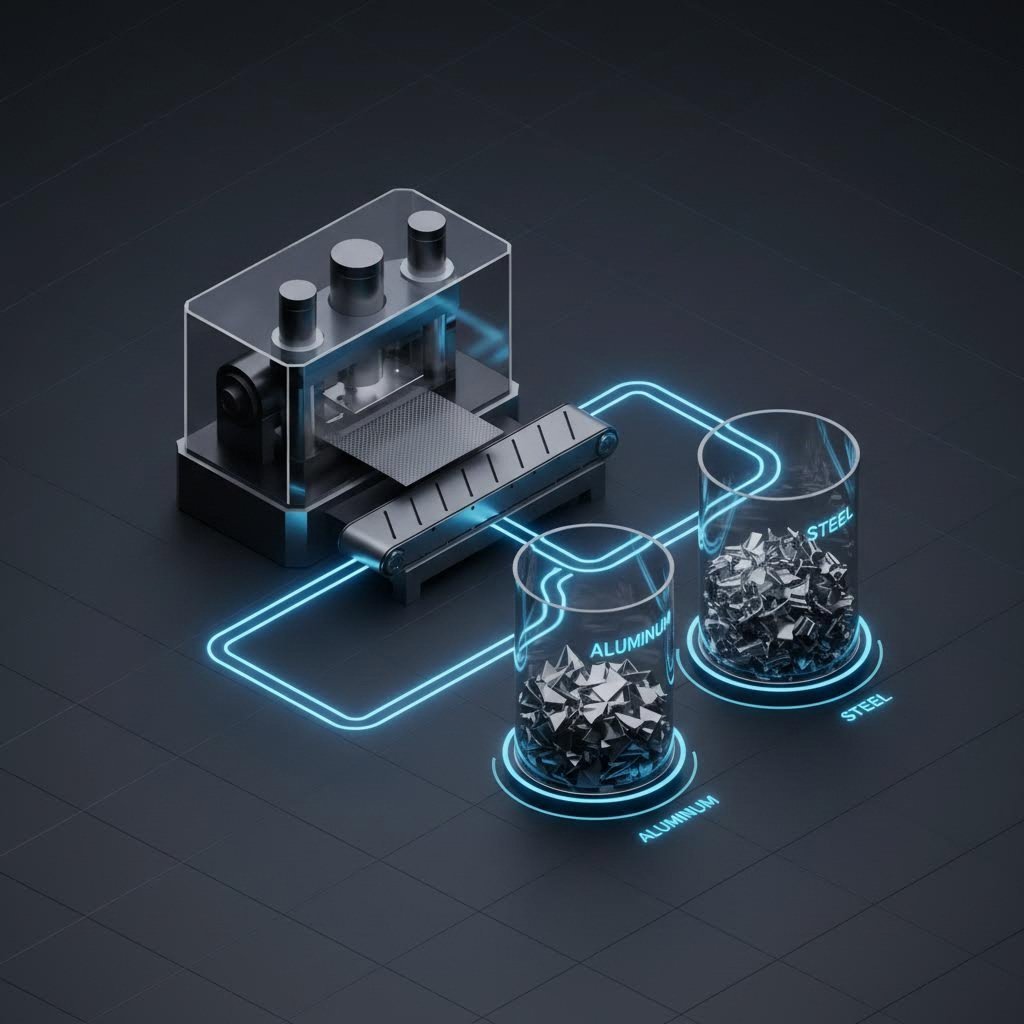 Schematic diagram of an integrated automotive stamping scrap management system