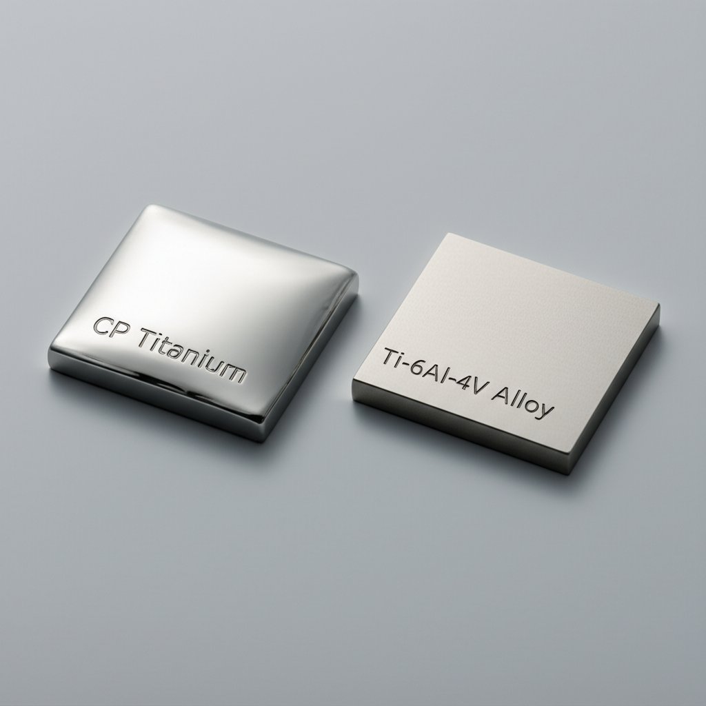 cp titanium and ti 6al 4v alloy samples showing key material options for designers