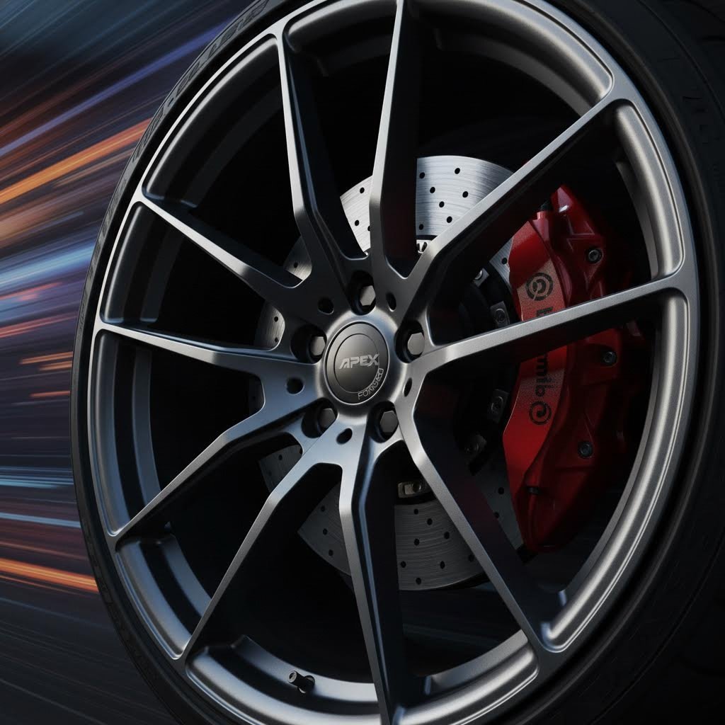 open spoke design enabling optimal brake cooling and caliper clearance