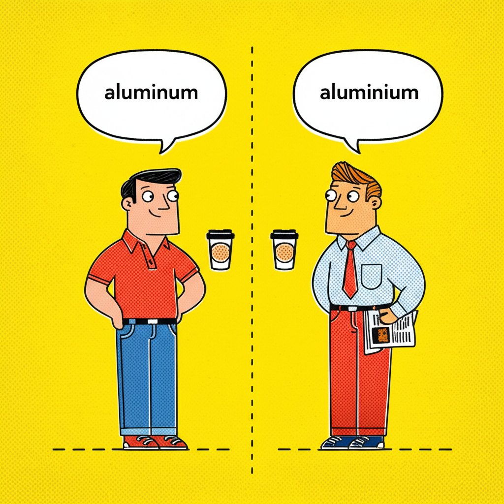 american and british speakers showing aluminum and aluminium pronunciation