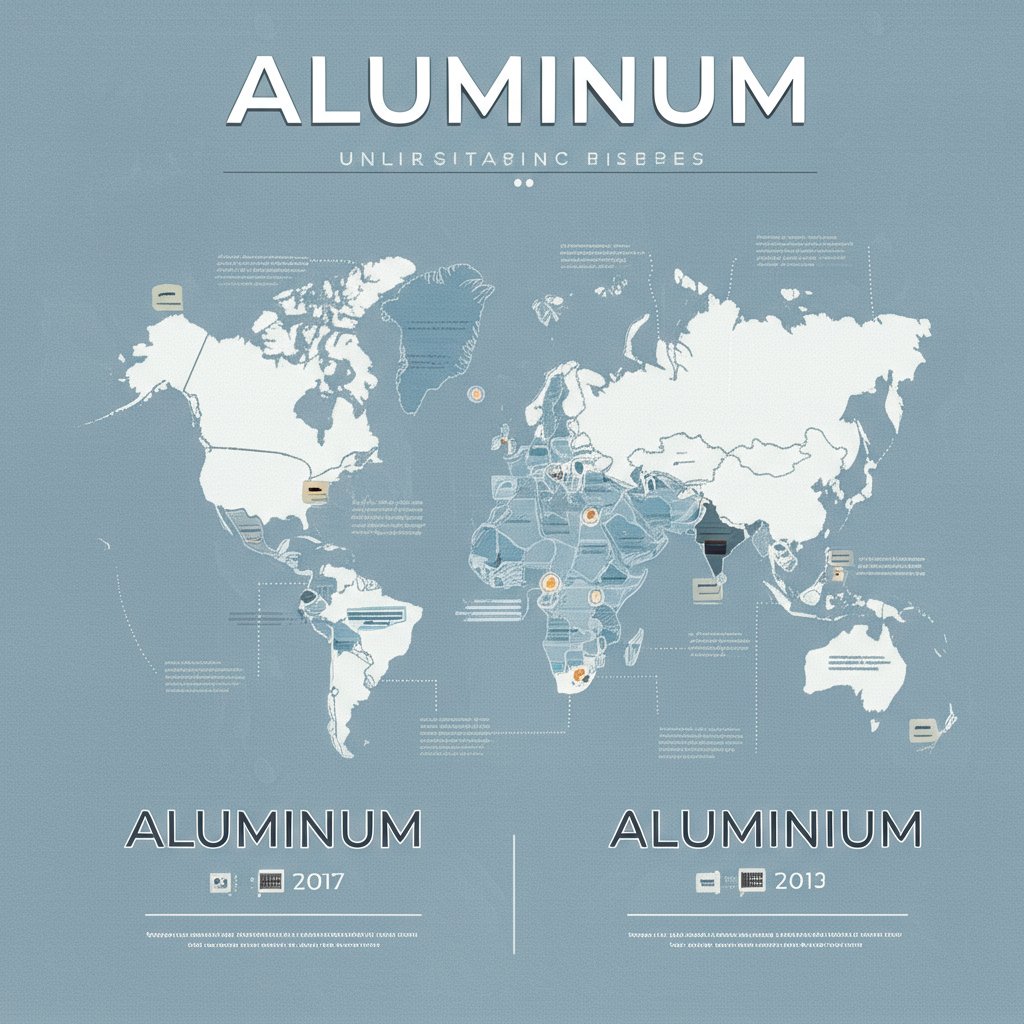 global map showing regions using aluminum and aluminium spelling