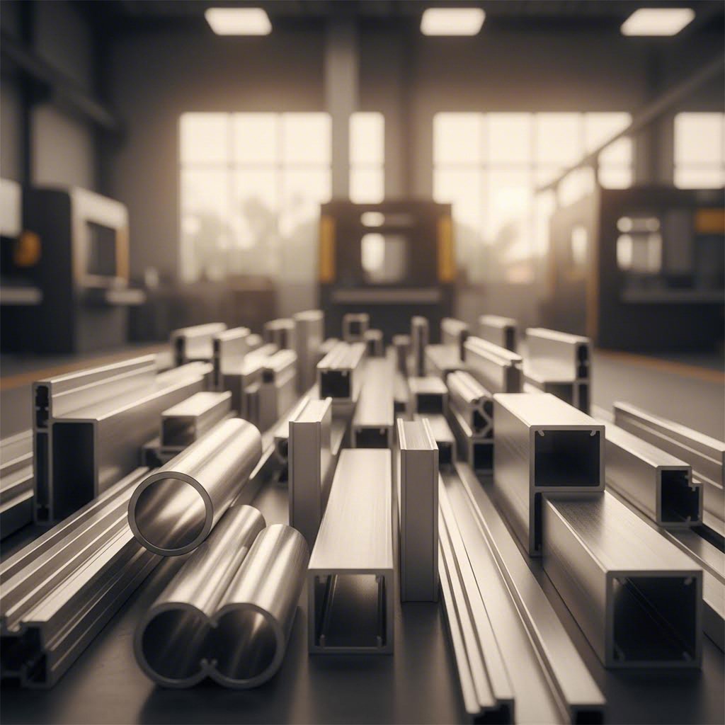 various aluminum extrusion profile types showcasing solid hollow and specialty shapes
