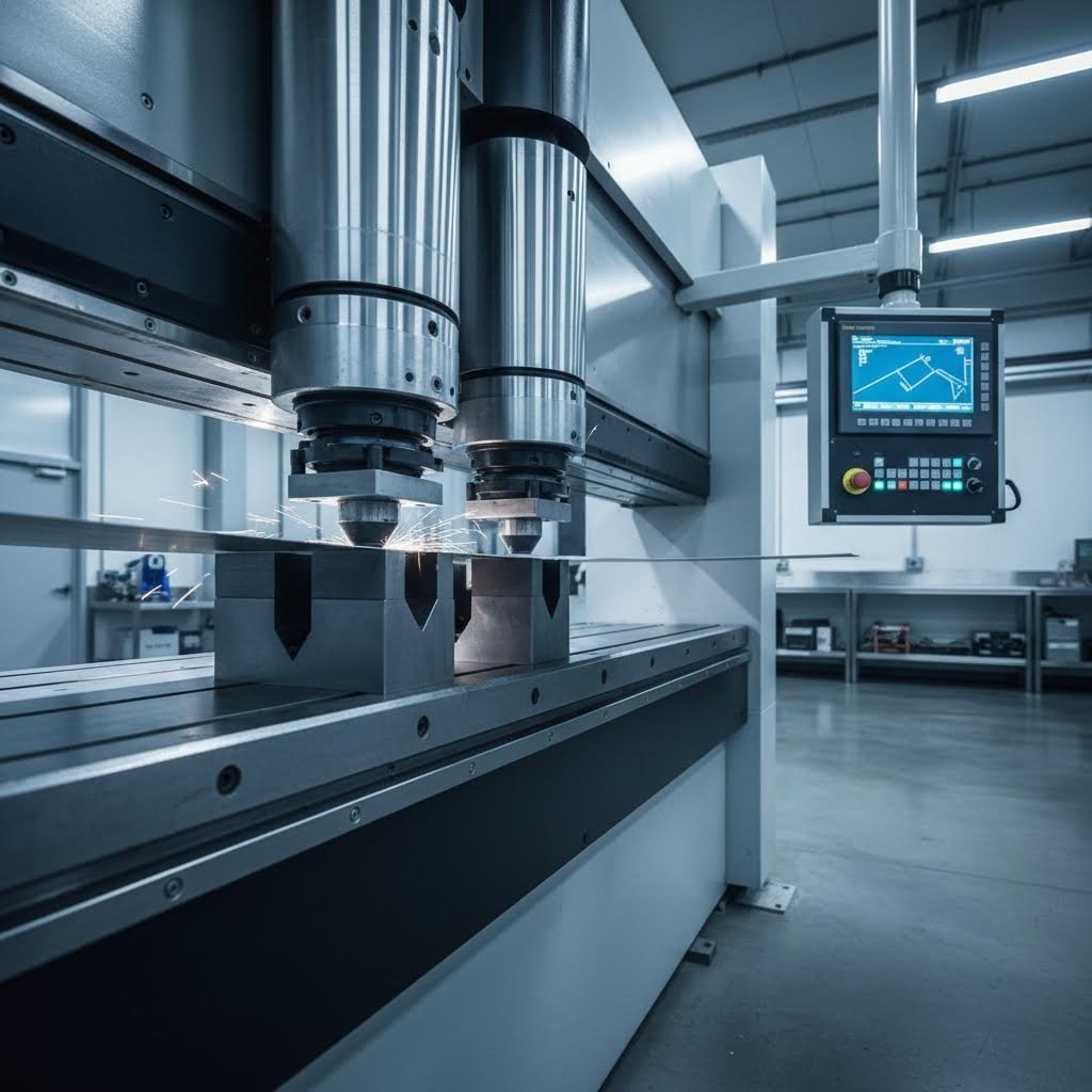 cnc press brake forming precise bends in sheet metal fabrication