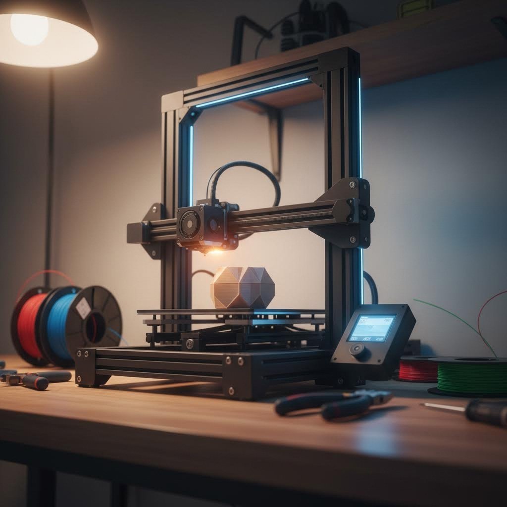 custom 3d printer built on aluminum extrusion frame showcasing maker project possibilities