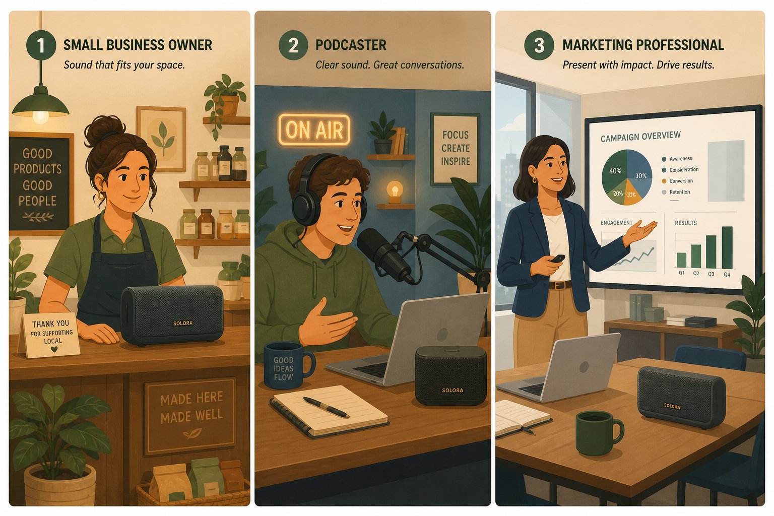 small business owners podcasters and marketing teams each use ai jingles for different creative goals