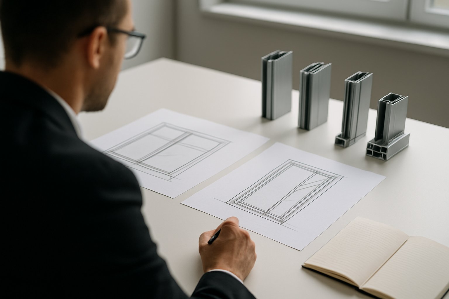 preparing drawings and profile samples before requesting quotes